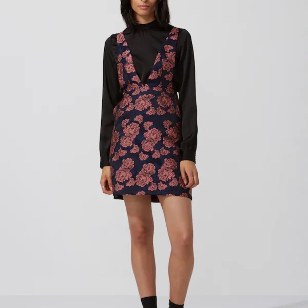 Frank + Oak Pinafore Jacquard Dress